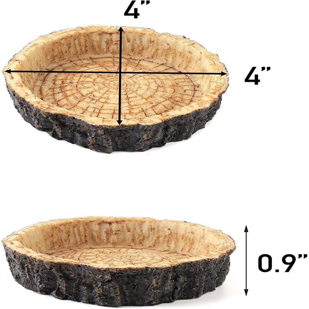 2 Pack Reptile Food Bowls - Reptile Water and Food Bowls, Novelty Food Bowl for Lizards, Young Bearded Dragons, Small Snakes and More - Made from Non-Toxic, Bpa-Free Plastic Animals & Pet Supplies > Pet Supplies > Small Animal Supplies > Small Animal Habitat Accessories Miruku   