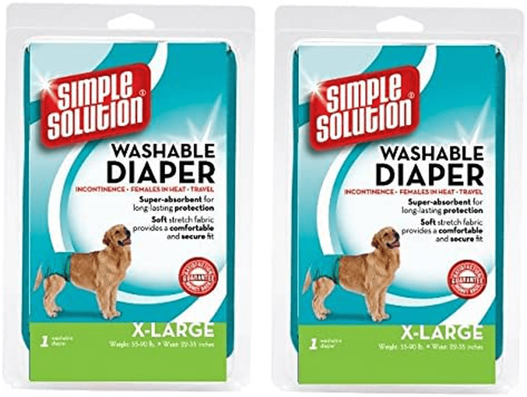 (2 Pack) Simple Solution Washable Dog Diapers (X-Large)