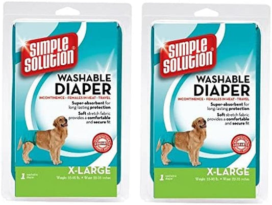 (2 Pack) Simple Solution Washable Dog Diapers (X-Large) Animals & Pet Supplies > Pet Supplies > Dog Supplies > Dog Apparel Worldwide Sourcing   