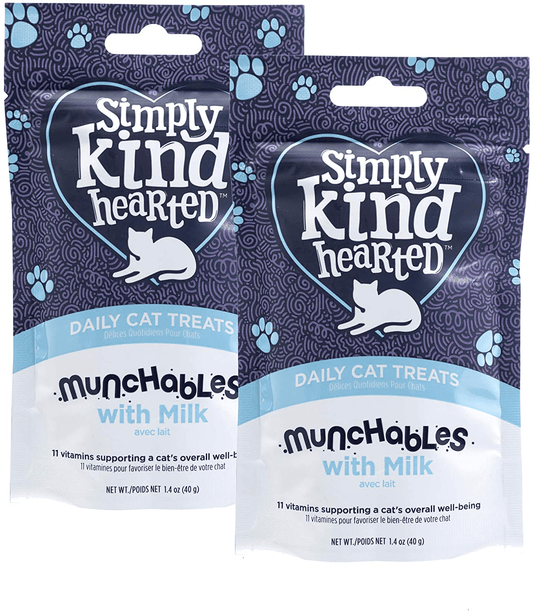 2-Pack Simply Kind Hearted CAT MUNCHABLES with Milk 1.4 OZ (40 GRS) Treats Animals & Pet Supplies > Pet Supplies > Cat Supplies > Cat Treats Simply Kind Hearted (SKH)   