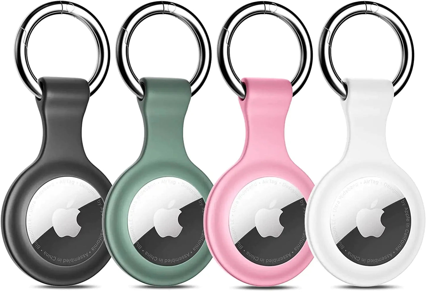 iPCA Anti-Perte Housse de Protection Complète avec Porte clé, Porte Cle,  Cover pour Apple Airtag Chat, Silicone Porte Clef Voiture pour Air Tag