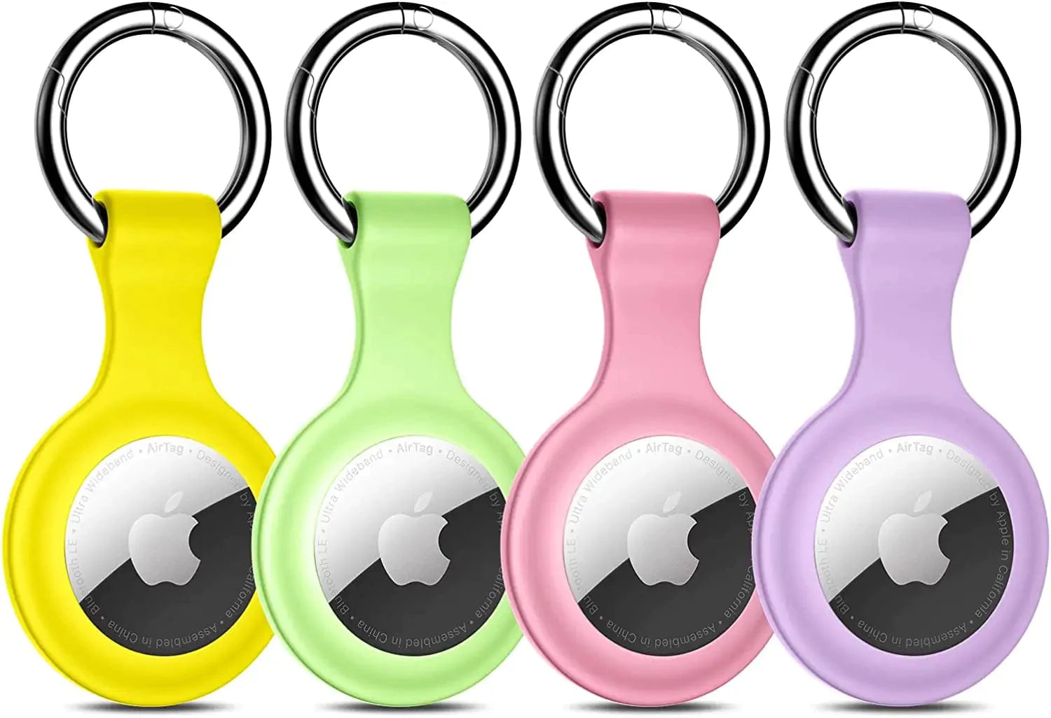 Lot de 6 étuis Apple Airtag , housse de protection pour porte-clés Airtags  avec support Air Tag, articles de recherche pour chiens, clés, sacs à dos, accessoires  Airtag multicolores - (non inclus Airtag)
