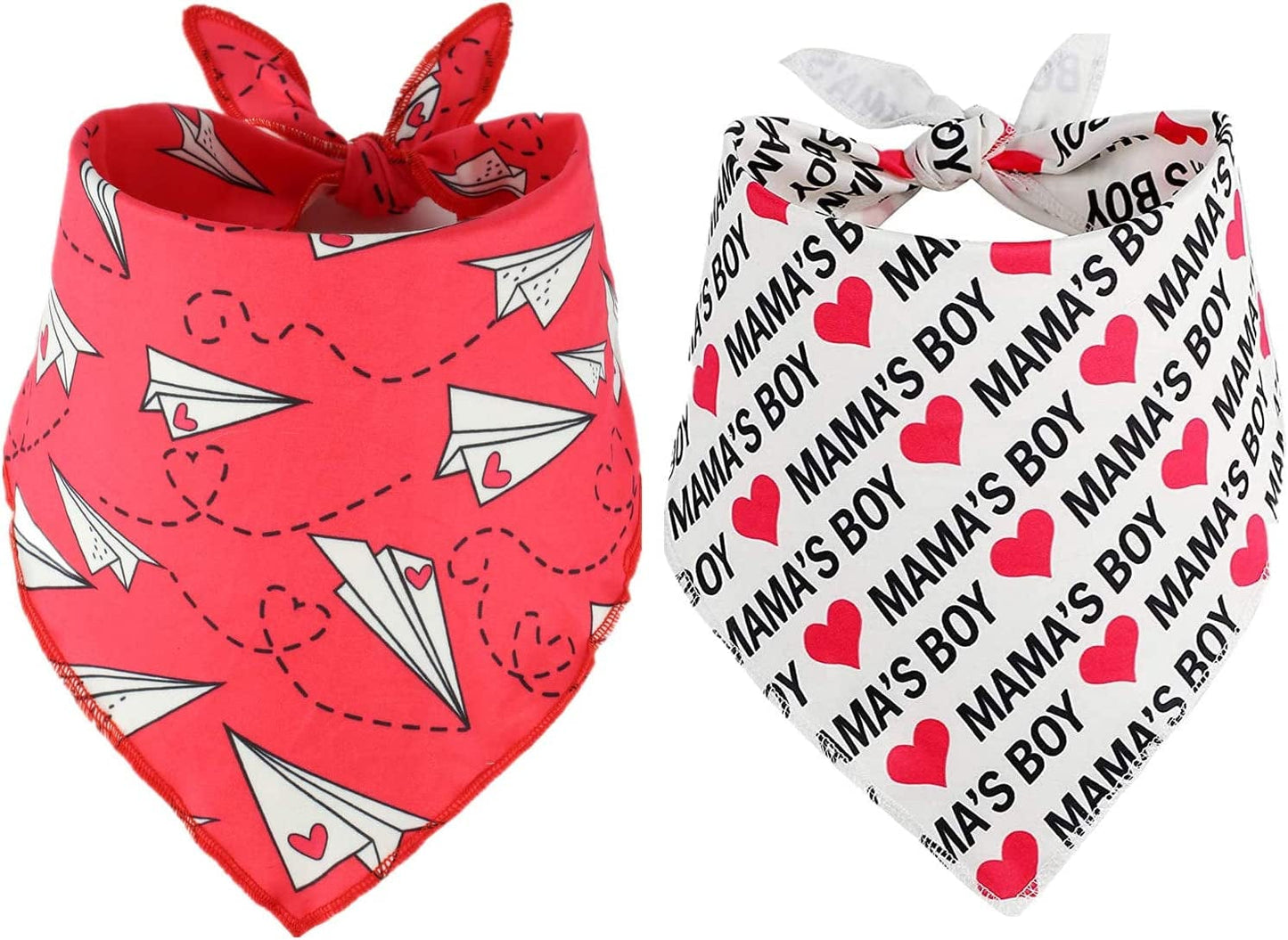 2 Pack Valentine'S Dog Bandana, Puppy Valentine Scarfs for Small Medium Large Dogs Cats Animals & Pet Supplies > Pet Supplies > Dog Supplies > Dog Apparel Upaw   