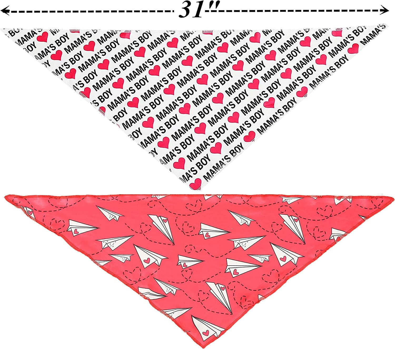 2 Pack Valentine'S Dog Bandana, Puppy Valentine Scarfs for Small Medium Large Dogs Cats Animals & Pet Supplies > Pet Supplies > Dog Supplies > Dog Apparel Upaw   