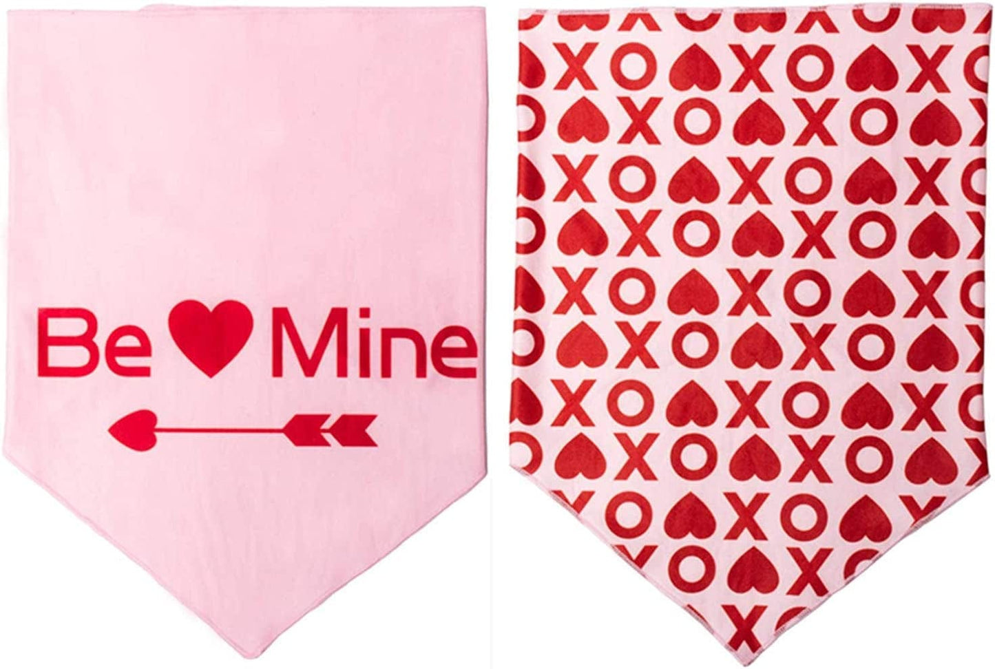 2 Pack Valentines Day Bandana for Dogs,Triangle Bibs Pet Scarf for Dogs Animals & Pet Supplies > Pet Supplies > Dog Supplies > Dog Apparel Upaw Pattern B Large 