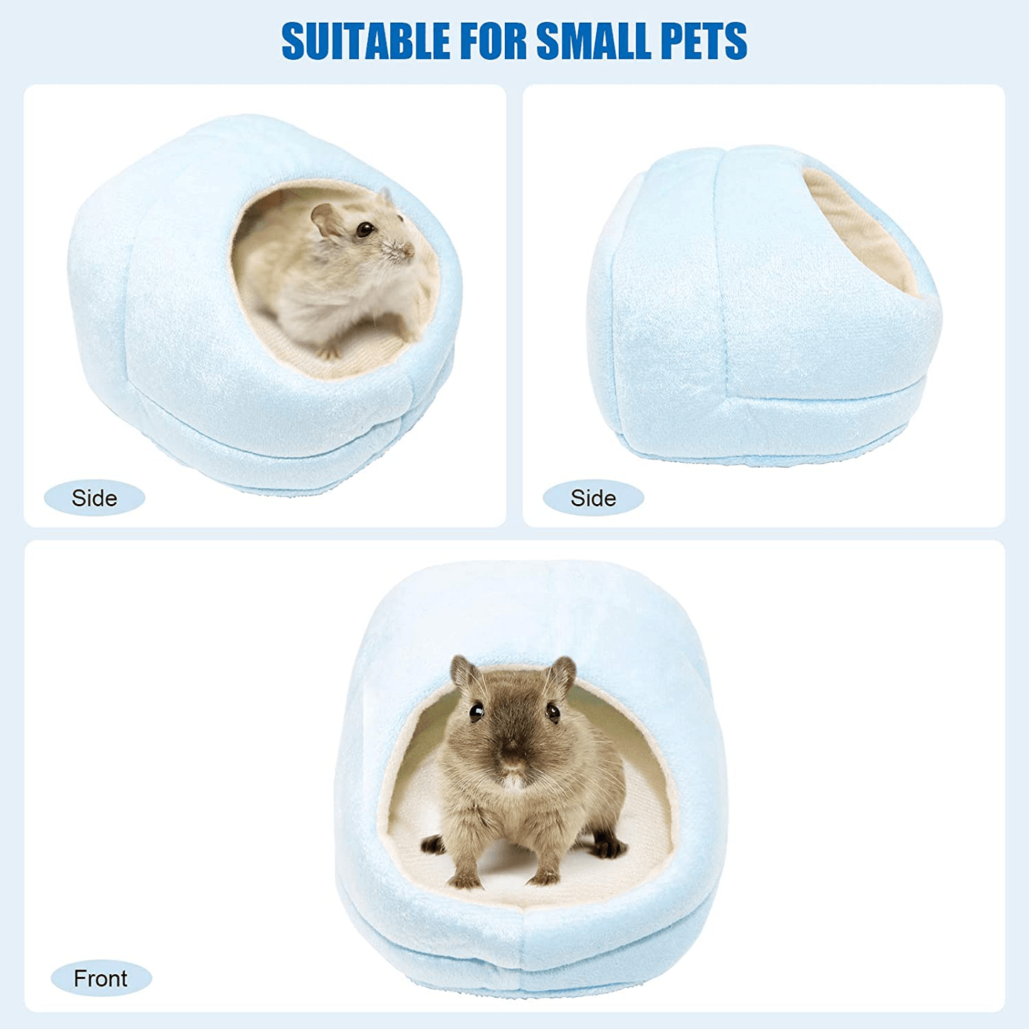 2 Packs Hamster Slippers House, Small Animal Thermal Pad Sleeping Bag House, Small Pet Slippers Nest, Guinea Pig Hedgehog Squirrel Winter Cold-Proof Warm House, Removable Cage Nest Room Accessories Animals & Pet Supplies > Pet Supplies > Small Animal Supplies > Small Animal Habitat Accessories Roundler   