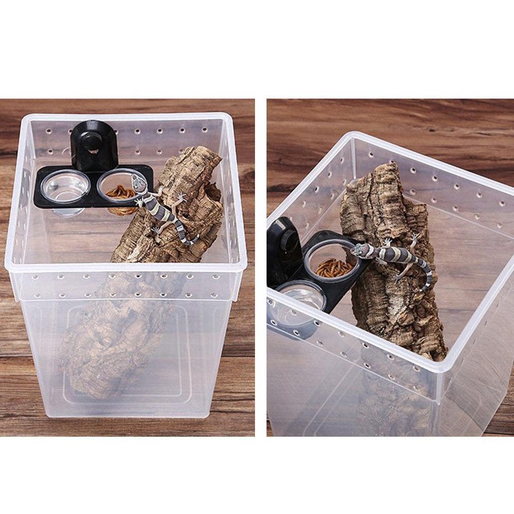 2 Pcs Reptile Water Bowl Food Dish Amphibians Dish Suitable Reptile Animals & Pet Supplies > Pet Supplies > Reptile & Amphibian Supplies > Reptile & Amphibian Food perfk   