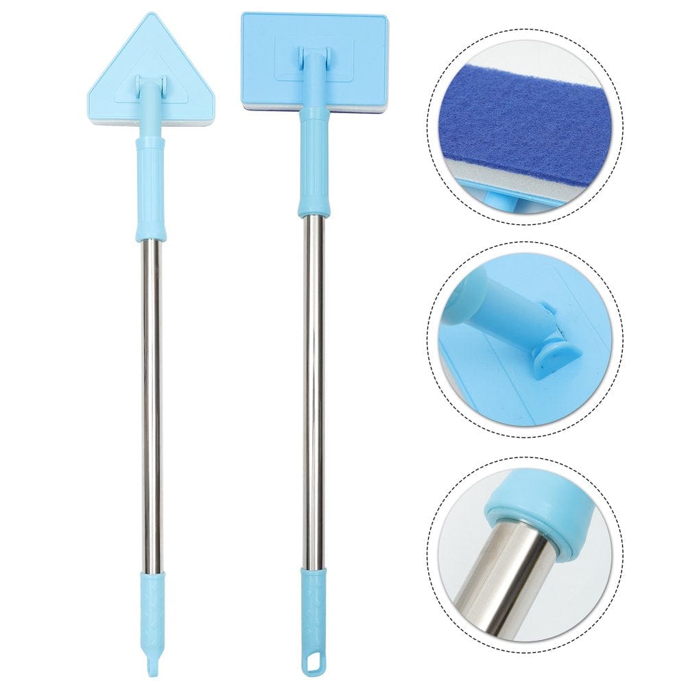 2 Pcs Telescopic Sponge Cleaning Brush Scrubber Aquarium Fish Tank Cleaning Brush Tool for Home Shop Supplies (Rectangle, Triangl Animals & Pet Supplies > Pet Supplies > Fish Supplies > Aquarium Cleaning Supplies FRCOLOR   