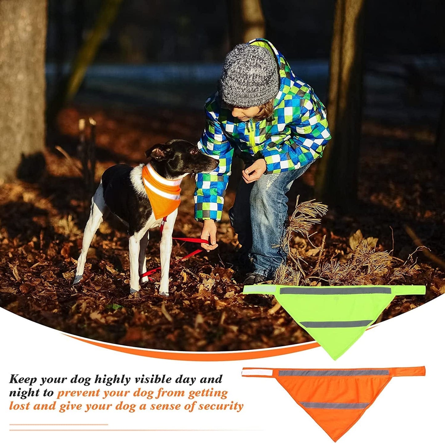 2 Pieces Dog Bandanas Reflective Dog Scarf Yellow Orange Dog Bandanas High Visibility Safety Dog Camping Bandana Triangle Bibs for Medium Large Pets Dog Cats Puppy Walking Reflective Wear at Night Animals & Pet Supplies > Pet Supplies > Dog Supplies > Dog Apparel Saintrygo   