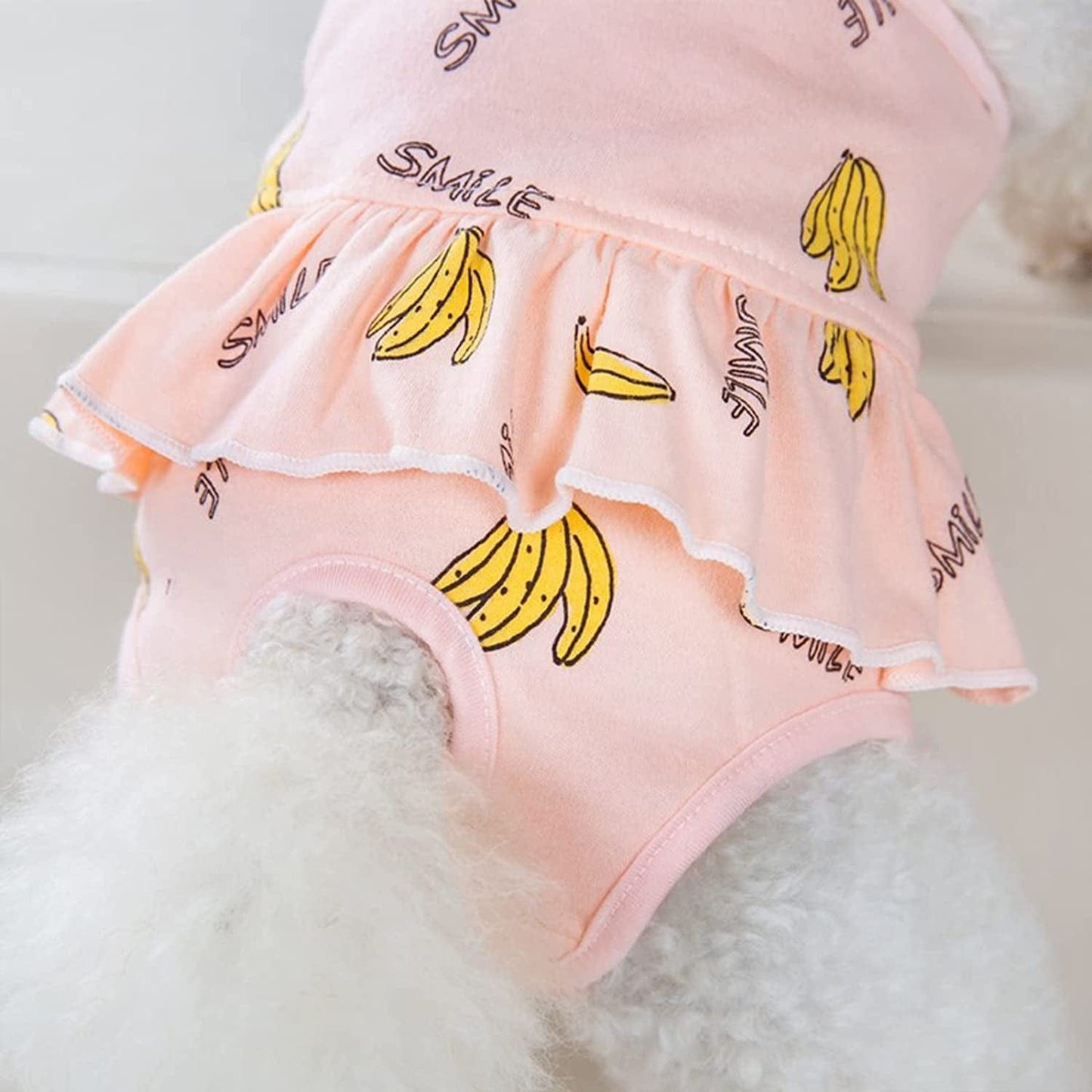 2 Pieces Dog Diaper with Suspender Washable Sanitary Pantie Reusable Puppy Sanitary Pants Cute Pet Underwear Diapers Jumpsuits for Small Female Dogs Girl in Heat Period (M-Waist 9.4-13.4IN (5-7LB)) Animals & Pet Supplies > Pet Supplies > Dog Supplies > Dog Apparel LINDUOAH   