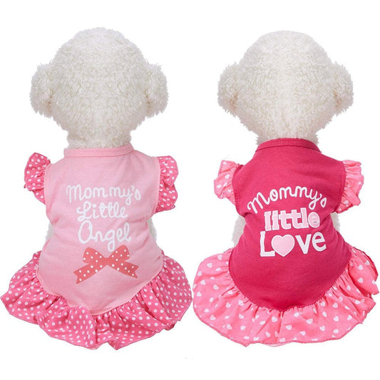 2 Pieces Dog Dresses for Small Dogs Cute Girl Female Dog Clothes Puppy Shirt Skirt Doggie Dresses Pet Summer Clothes Apparel for Dogs and Cats(Xs) Animals & Pet Supplies > Pet Supplies > Cat Supplies > Cat Apparel Powerdelux S  