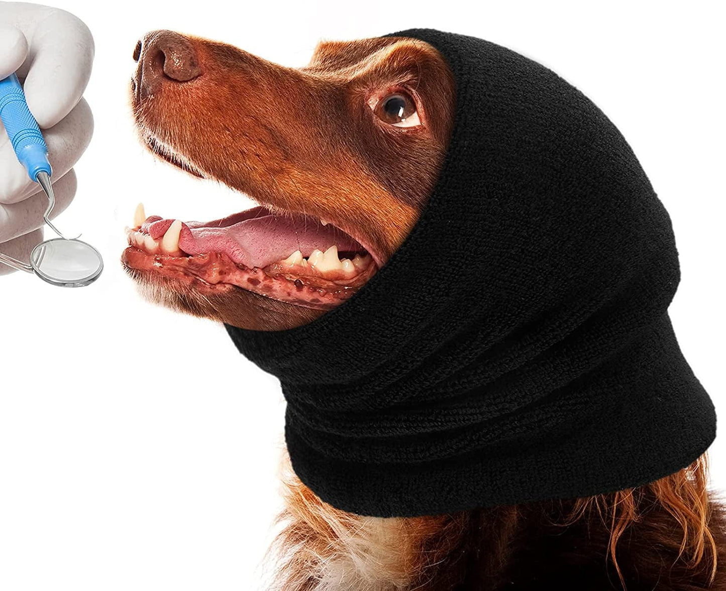 2 Pieces Dog Snood Dog Neck and Ears Warmer Dog Hoodie Dog Ear Wrap Snood Warm Winter Dog Hat Knit Snood Headwear for Comfort, Anti-Anxiety at Noise Place (23 X 20 Cm) Animals & Pet Supplies > Pet Supplies > Dog Supplies > Dog Apparel Frienda   