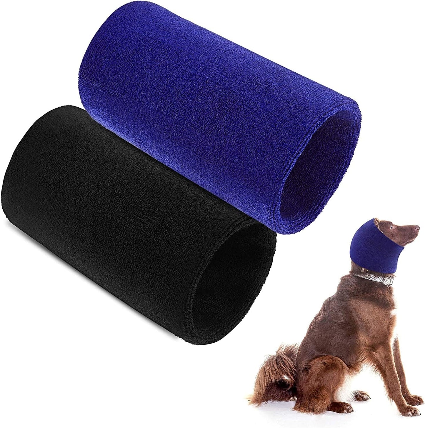 2 Pieces Dog Snood Dog Neck and Ears Warmer Dog Hoodie Dog Ear Wrap Snood Warm Winter Dog Hat Knit Snood Headwear for Comfort, Anti-Anxiety at Noise Place (23 X 20 Cm) Animals & Pet Supplies > Pet Supplies > Dog Supplies > Dog Apparel Frienda 20 x 15 cm  