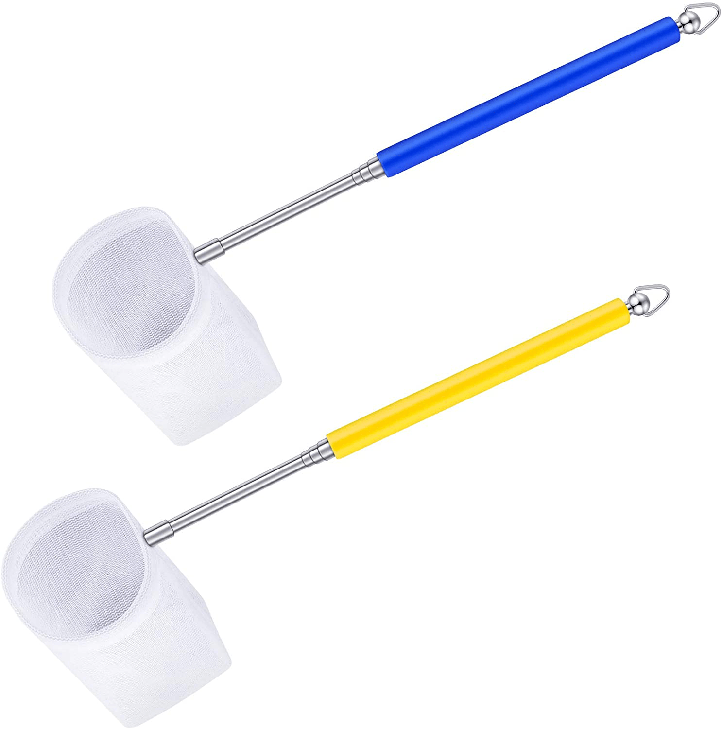 2 Pieces Fish Tank Shrimp Net Extendable Handle Shrimp Net Aquarium Stainless Steel Small Fishing Net Fish Shrimp Skimming Net with Adjustable Handle for Aquarium Fish Tank Pond Animals & Pet Supplies > Pet Supplies > Fish Supplies > Aquarium Fish Nets Sumind Blue, Yellow 5 cm 