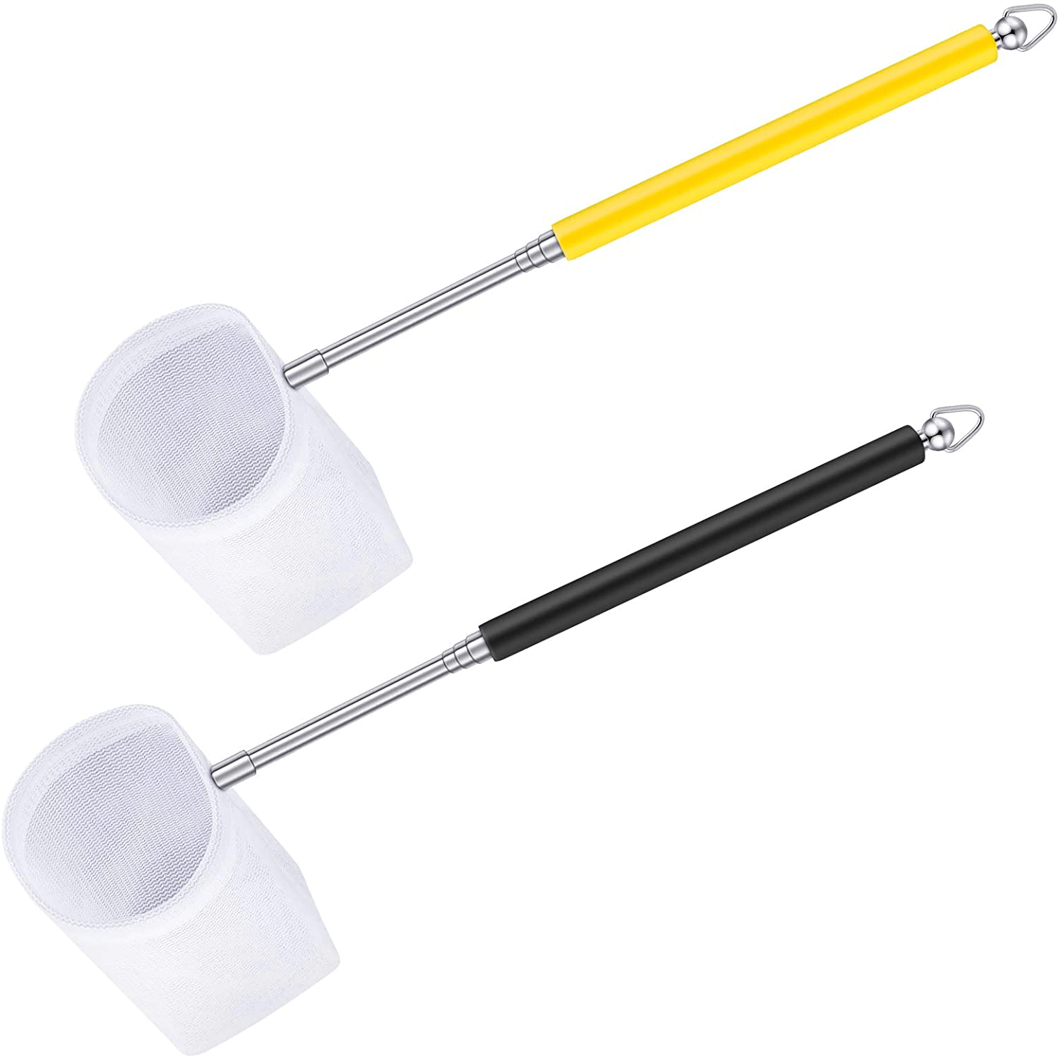 2 Pieces Fish Tank Shrimp Net Extendable Handle Shrimp Net Aquarium Stainless Steel Small Fishing Net Fish Shrimp Skimming Net with Adjustable Handle for Aquarium Fish Tank Pond Animals & Pet Supplies > Pet Supplies > Fish Supplies > Aquarium Fish Nets Sumind Yellow, Black 5 cm 