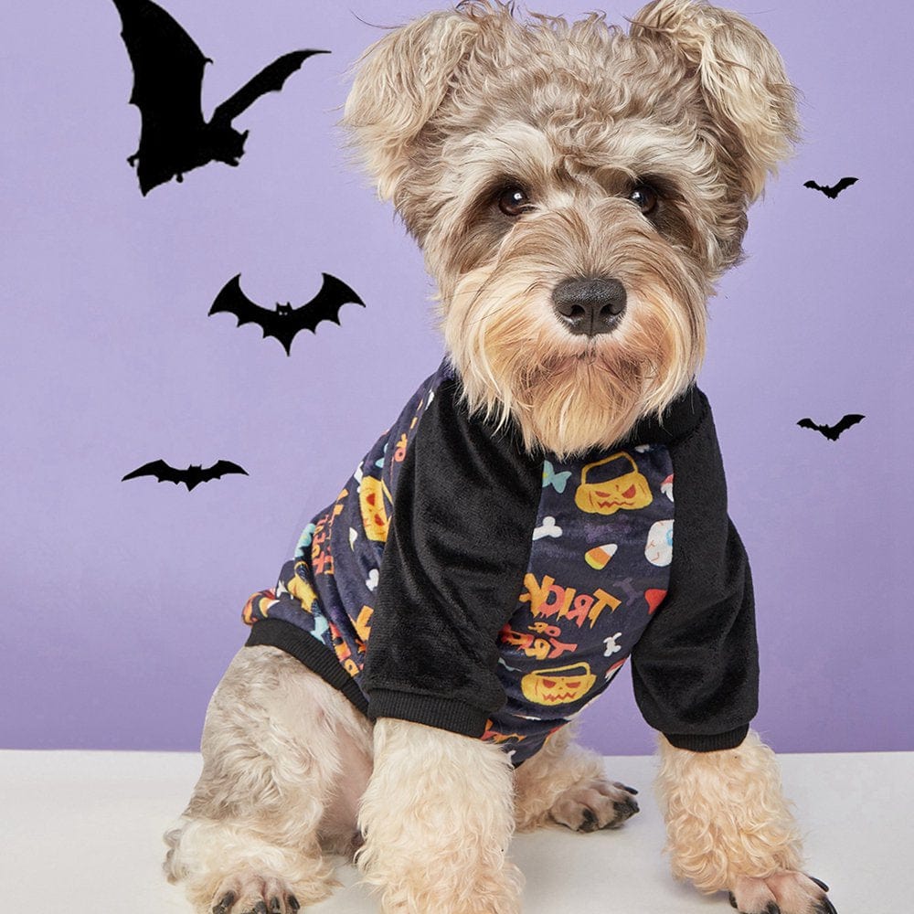 2 Pieces Halloween Dog Shirts Printed Puppy Outfits Pet Costume Cute Dog Clothing for Small Dogs and Cats Halloween Cosplay Pet Apparel Animals & Pet Supplies > Pet Supplies > Cat Supplies > Cat Apparel Kernelly   