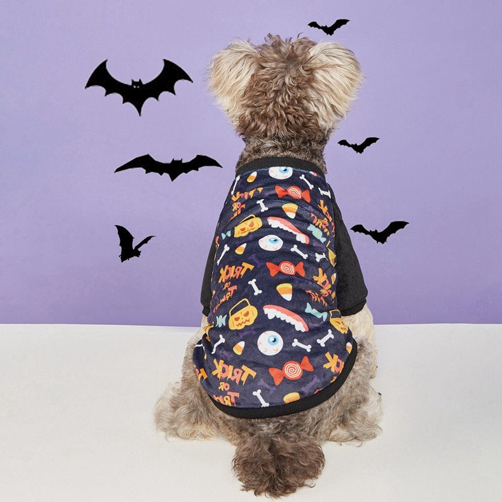 2 Pieces Halloween Dog Shirts Printed Puppy Outfits Pet Costume Cute Dog Clothing for Small Dogs and Cats Halloween Cosplay Pet Apparel Animals & Pet Supplies > Pet Supplies > Cat Supplies > Cat Apparel Kernelly   