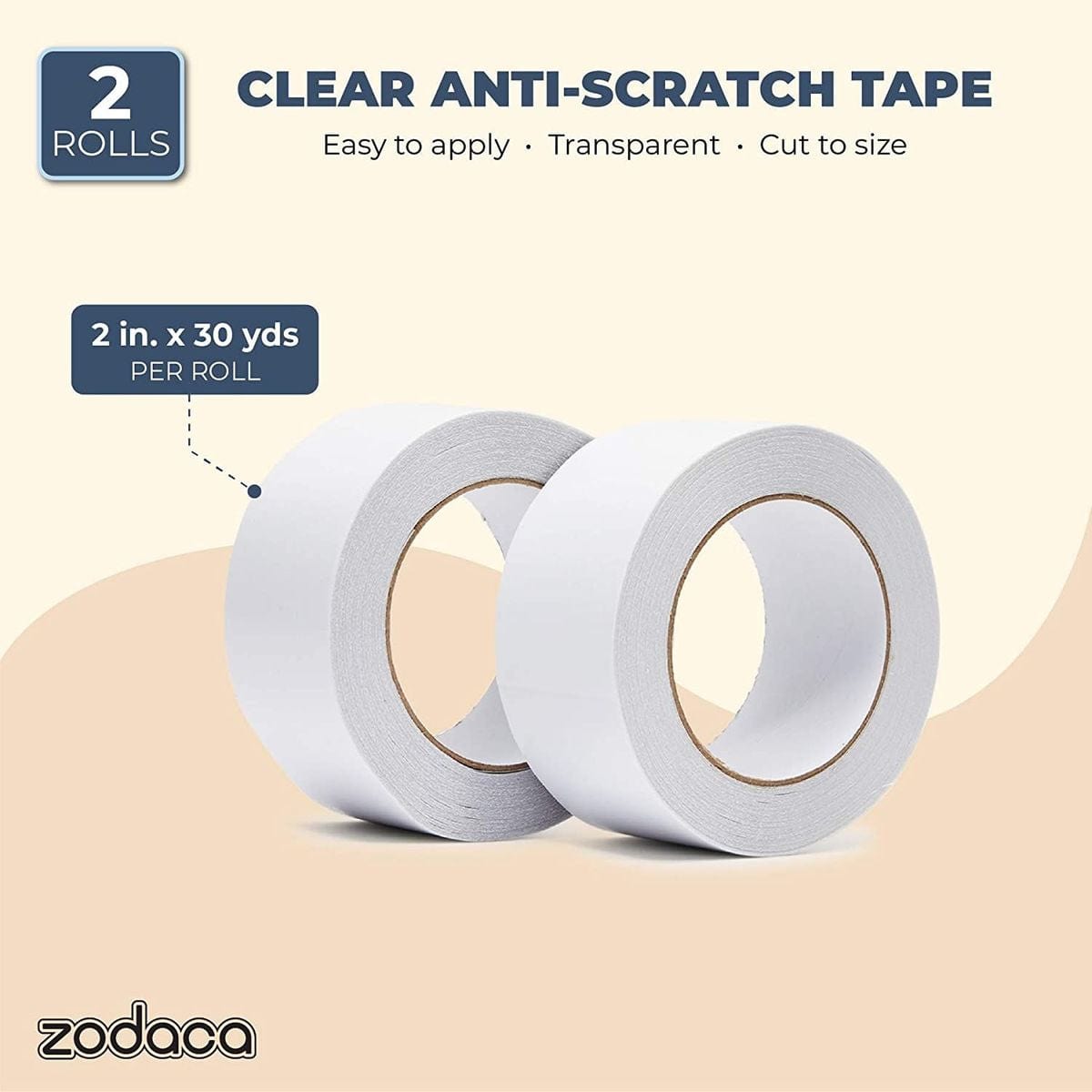 2 Rolls Cat anti Scratch Tape, Pet Deterrent Furniture Protector, 2 in X 30 Yards Animals & Pet Supplies > Pet Supplies > Cat Supplies > Cat Furniture Okuna Outpost   