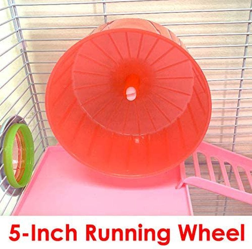 2-Tiers Hamster Cage Gerbil House Mouse Habitat Small Animal Critter Travel Carrier Expansion Outlet with Exercise Running Wheel, Play Tubes, Water Bottle and Food Bowl Animals & Pet Supplies > Pet Supplies > Small Animal Supplies > Small Animal Habitats & Cages Mcage   