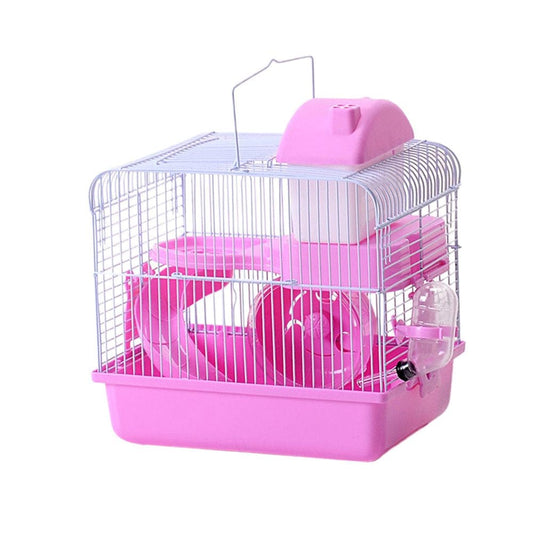 2 Tiers Hamster Cage Habitat Large House Mice Rats Small Animals Light Pink Animals & Pet Supplies > Pet Supplies > Small Animal Supplies > Small Animal Habitats & Cages SunniMix   