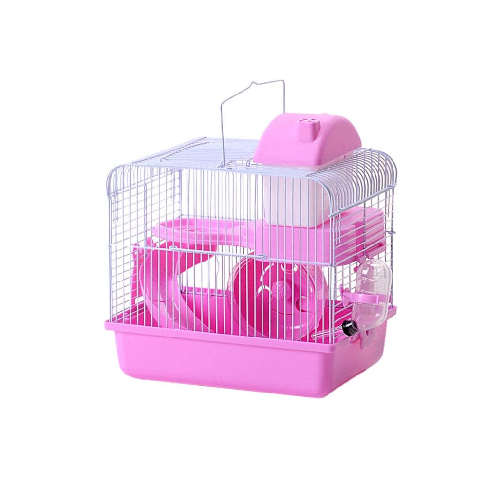 2 Tiers Hamster Cage Habitat Large House Mice Rats Small Animals Light Pink Animals & Pet Supplies > Pet Supplies > Small Animal Supplies > Small Animal Habitats & Cages SunniMix   