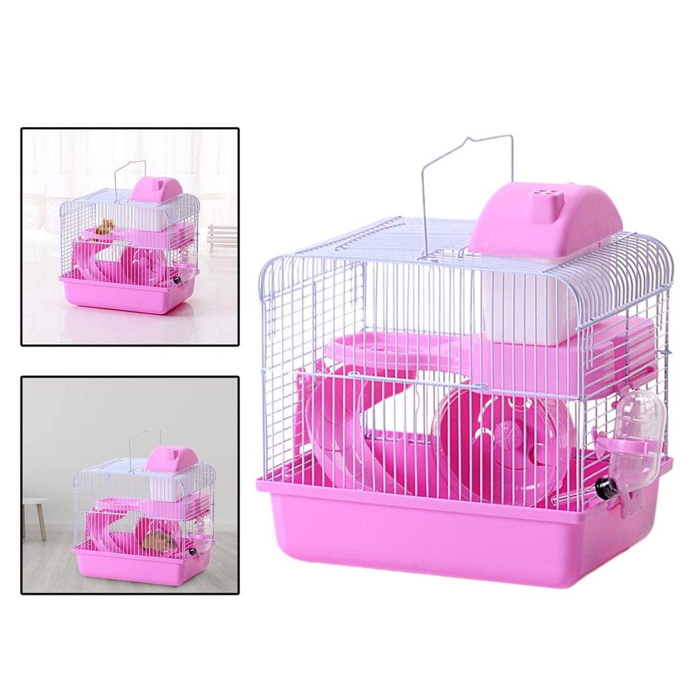 2 Tiers Hamster Cage Habitat Large House Mice Rats Small Animals Light Pink Animals & Pet Supplies > Pet Supplies > Small Animal Supplies > Small Animal Habitats & Cages SunniMix   