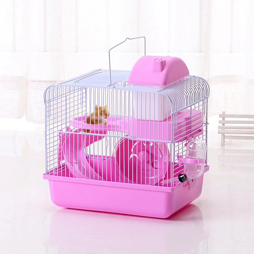 2 Tiers Hamster Cage Habitat Large House Mice Rats Small Animals Light Pink Animals & Pet Supplies > Pet Supplies > Small Animal Supplies > Small Animal Habitats & Cages SunniMix   