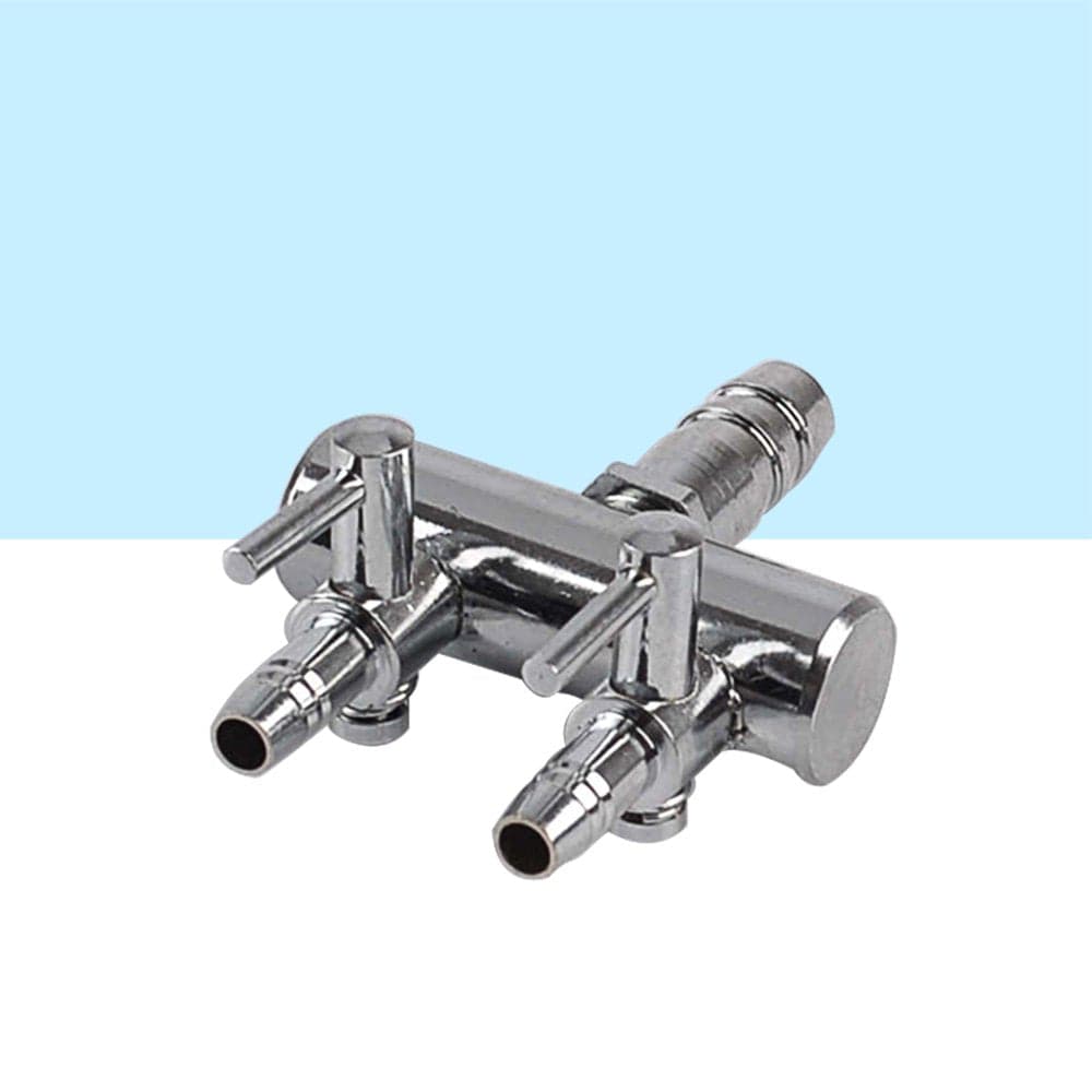 2 Ways 8 to 4MM Stainless Steel Aquarium Outlet Inline Air Pump Flow Lever Control Manifold Splitter Switch Tap Oxygen Tube Dist Animals & Pet Supplies > Pet Supplies > Fish Supplies > Aquarium & Pond Tubing FRCOLOR   