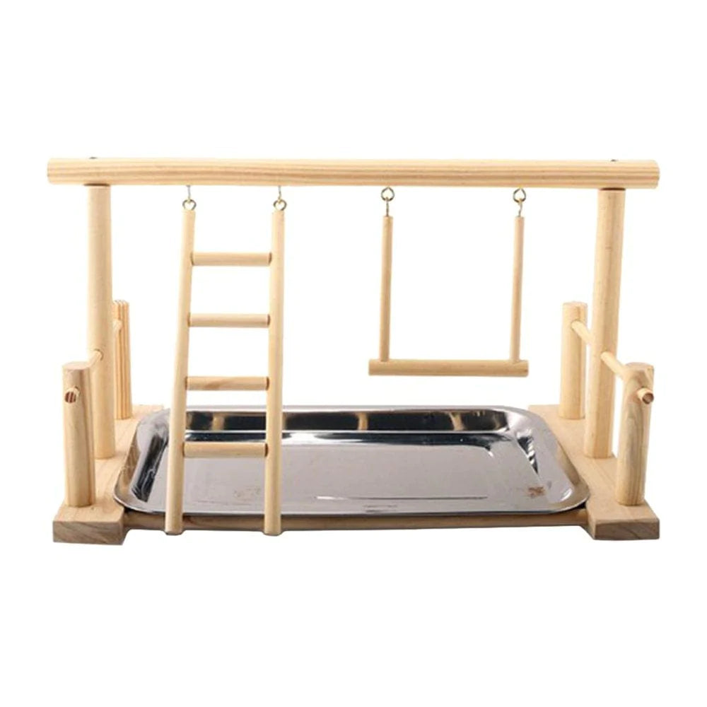 2 X Parrots Playstand Bird Playground Wood Perch Gym Stand Playpen with Tray Animals & Pet Supplies > Pet Supplies > Bird Supplies > Bird Gyms & Playstands Menolana   