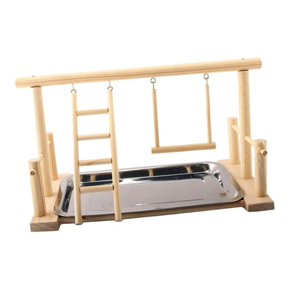 2 X Parrots Playstand Bird Playground Wood Perch Gym Stand Playpen with Tray Animals & Pet Supplies > Pet Supplies > Bird Supplies > Bird Gyms & Playstands Menolana   