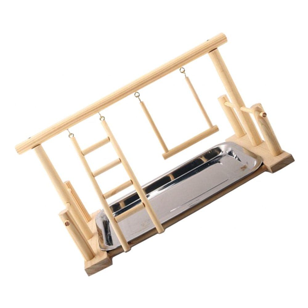 2 X Parrots Playstand Bird Playground Wood Perch Gym Stand Playpen with Tray Animals & Pet Supplies > Pet Supplies > Bird Supplies > Bird Gyms & Playstands Menolana   