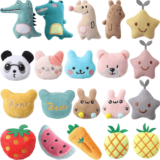 20 Pieces Catnip Toys for Indoor Cat Plush Cat Chew Toys Cute Kitten Catnip Toys Cat Pillow Toys Kitten Entertaining Toys Interactive Cat Toys in 20 Different Cute Shapes Design for Cat Kitten Kitty Animals & Pet Supplies > Pet Supplies > Cat Supplies > Cat Toys Gejoy   