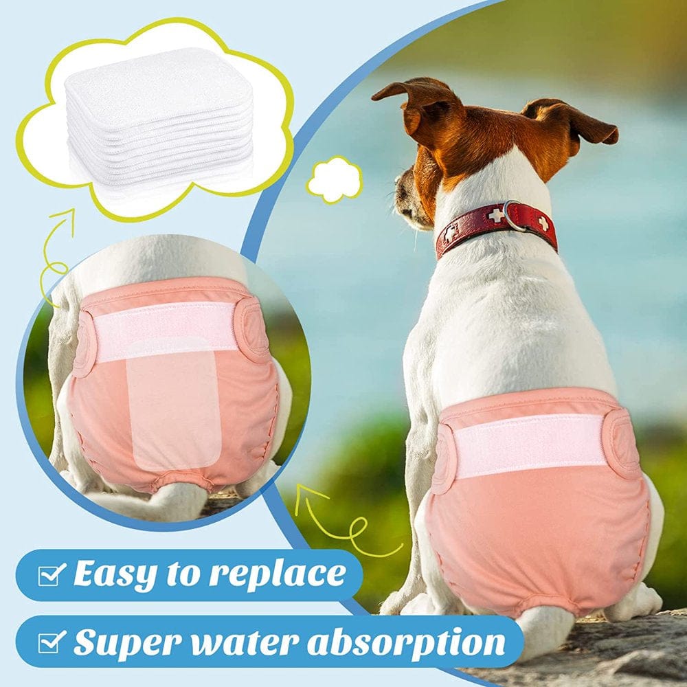 20 Pieces Dog Diaper Pads Washable Reusable Replaceable Diapers Liner Pads for Small Medium Dog (Female, Small) Animals & Pet Supplies > Pet Supplies > Dog Supplies > Dog Diaper Pads & Liners Home Décor   