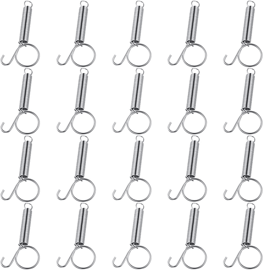 20 Pieces Spring Door Latch for Rabbit Cages Door Metal Finger Spring Latch Hook for Fixing Pet Wire Cage Rabbit Birds Bunny Rodents Guinea Pig Hamster Parrot Hedgehog Cage Door Animals & Pet Supplies > Pet Supplies > Small Animal Supplies > Small Animal Habitats & Cages Hotop 3.35 x 0.9 Inch  