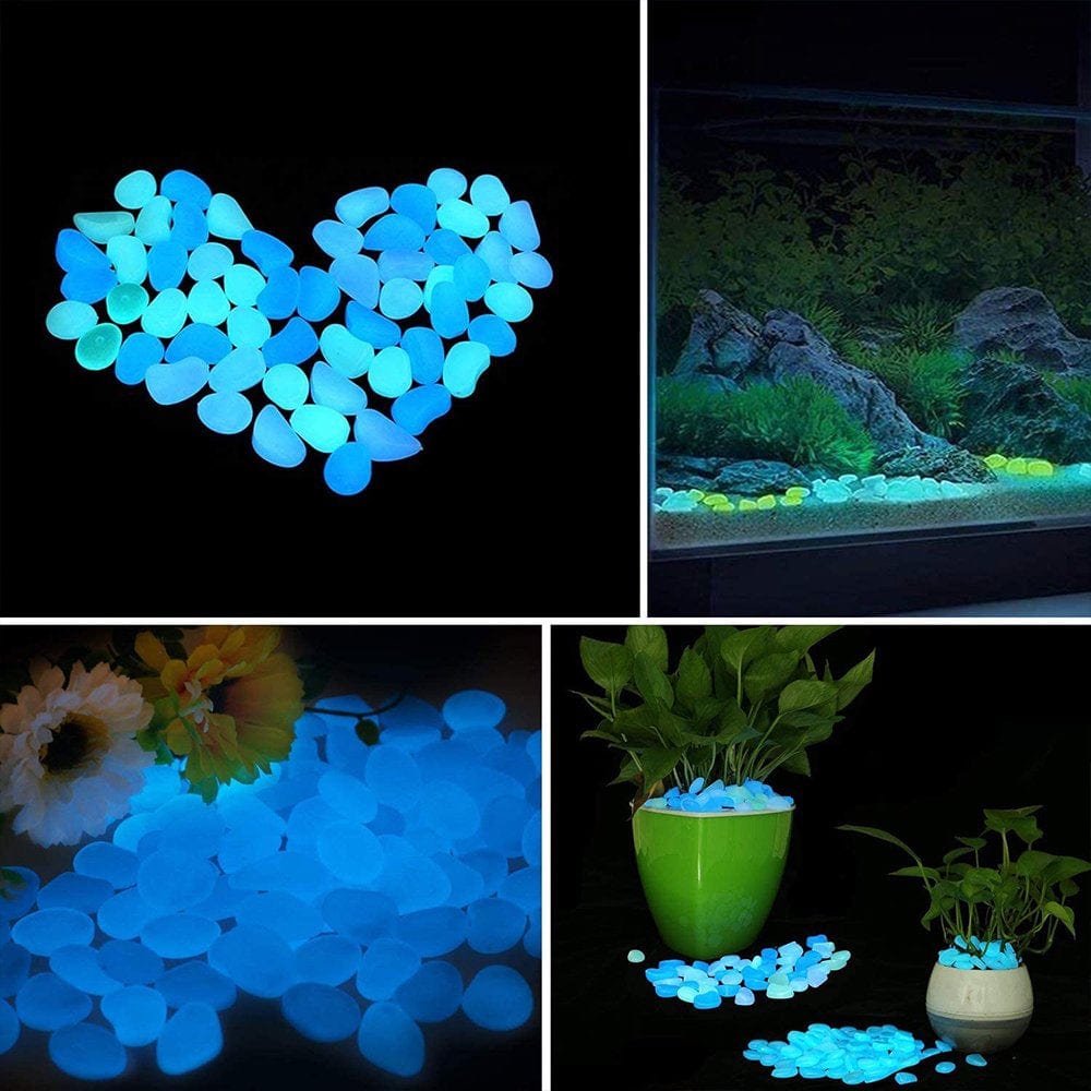 Glow in The Dark Rocks, Glowing Pebbles Fish Tank Rocks - Indoor/Outdoor  Yard Decor 