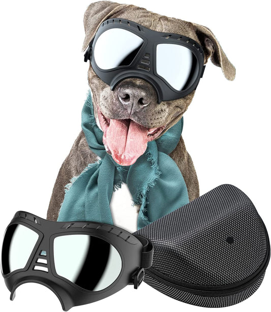 NVTED Dog Goggles Big Area Dog Sunglasses, Large Breed Windproof Snowproof Eye Protection Dog Glasses for Outdoor Driving Cycling (Large) Animals & Pet Supplies > Pet Supplies > Dog Supplies > Dog Apparel NVTED   