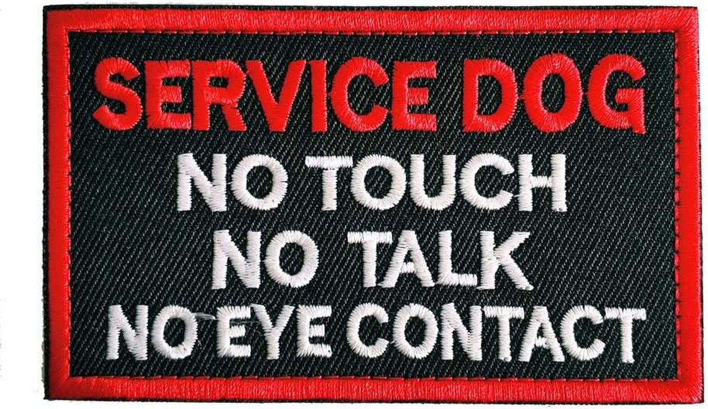 PTSD Service Dog Patch Small Size for Vest Set Emblem Embroidered Military Hook & Loop Patch Animals & Pet Supplies > Pet Supplies > Dog Supplies > Dog Apparel Minason F- No Talk  