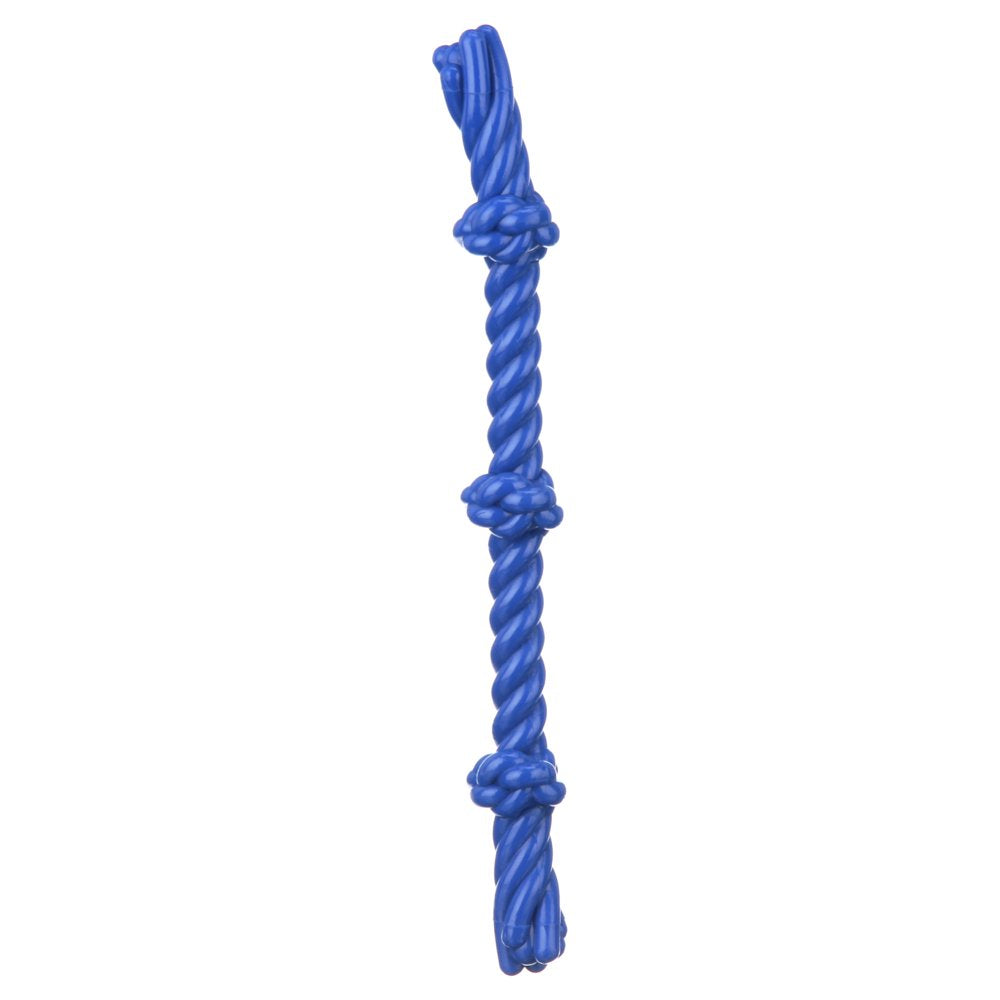 Infinity Pet TPR Rope Chew and Tug Dog Toy, Triple Knot, Blue