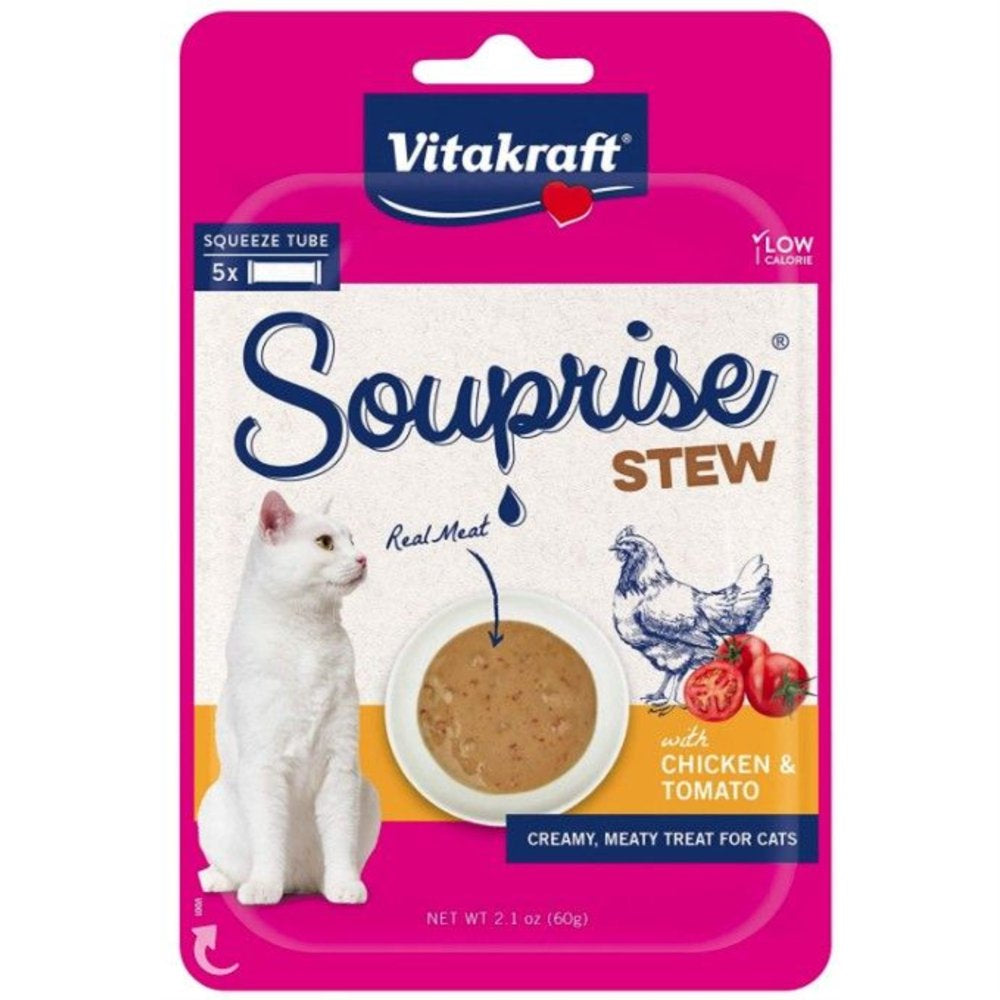 Vitakraft Souprise Stew Lickable Cat Treat Chicken and Tomato Animals & Pet Supplies > Pet Supplies > Cat Supplies > Cat Treats Vitakraft   