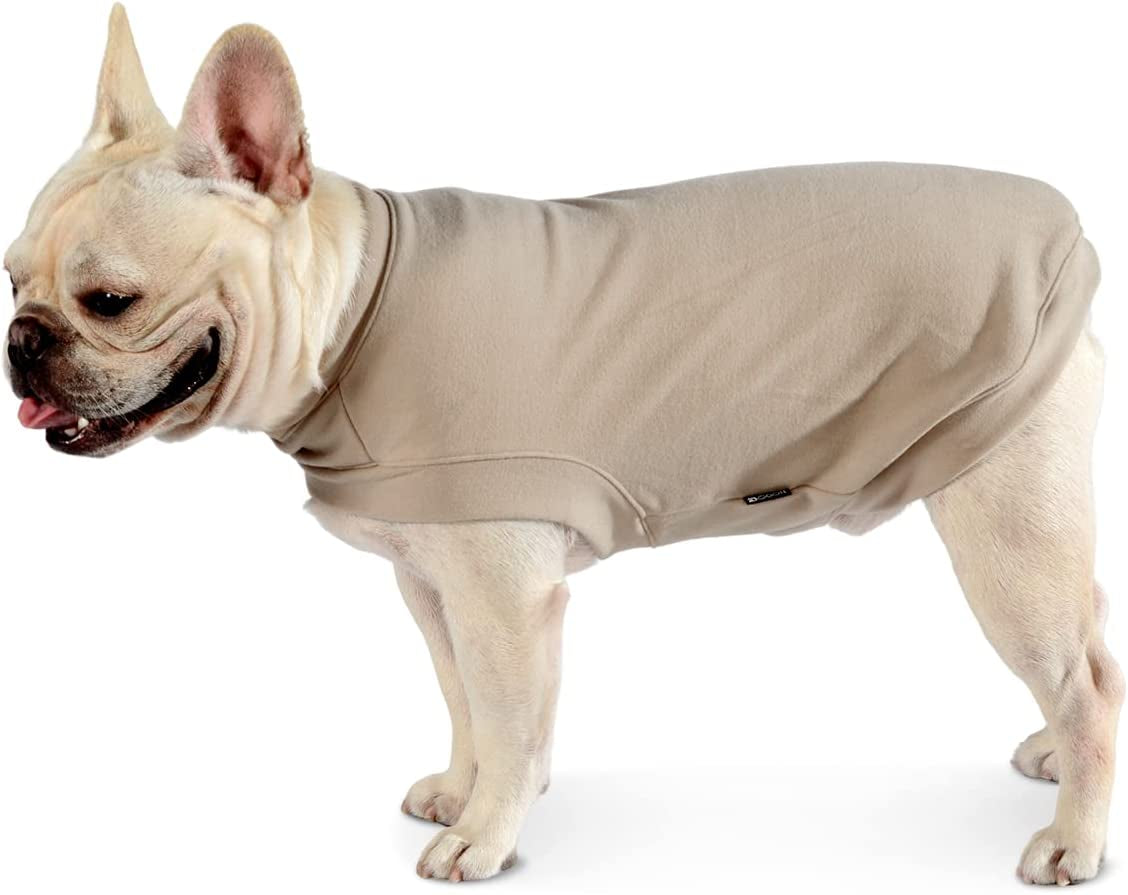 Soft Fleece Dog Sweatshirt - Warm Dog Sweaters for Small Medium Dogs Cats Cold Weather - Cat Sweater Pullover Stretchy Hoodie Easy on - Comfortable Dog Winter Clothes Pet Sweaters Vest for Doggie Animals & Pet Supplies > Pet Supplies > Dog Supplies > Dog Apparel Dociote Brown XL 