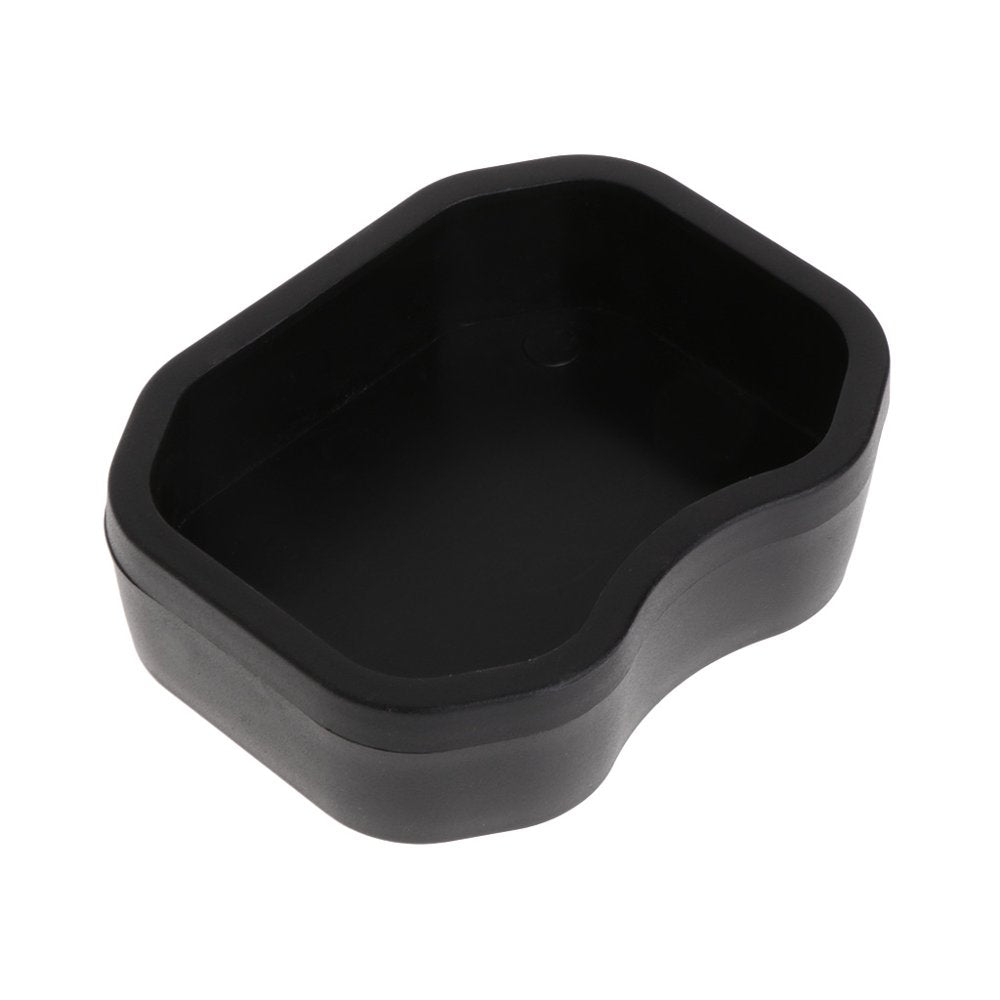 Reptile Water Dish Food Bowl Amphibians Feeder Basin Tray for Chameleons Lizards Animals & Pet Supplies > Pet Supplies > Reptile & Amphibian Supplies > Reptile & Amphibian Food CHANCELAND M Black 