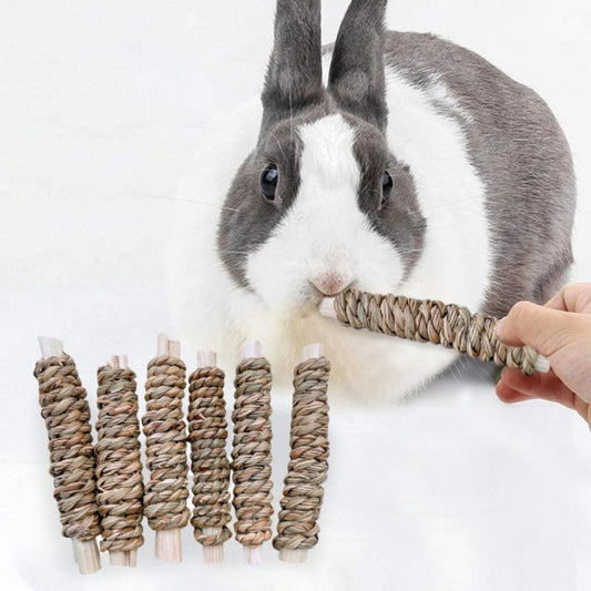 Forzero 6 Pack Natural Timothy Hay Sticks, Timothy Grass Molar Stick Chew Toys for Rabbits, Chinchillas, Guinea Pigs, Hamsters and Other Small Animals Treats. Animals & Pet Supplies > Pet Supplies > Small Animal Supplies > Small Animal Treats Forzero   