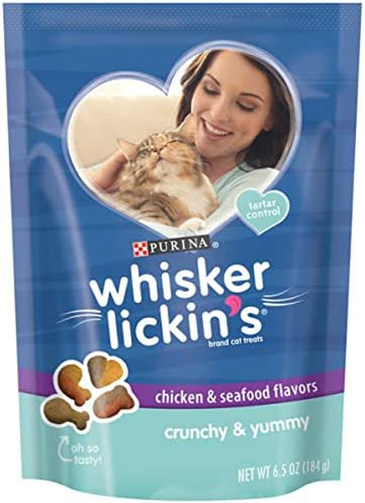 PURINA Whisker Lickin'S Crunchy & Yummy Chicken & Seafood Flavors Cat Treats Animals & Pet Supplies > Pet Supplies > Cat Supplies > Cat Treats Whisker Lickin's   