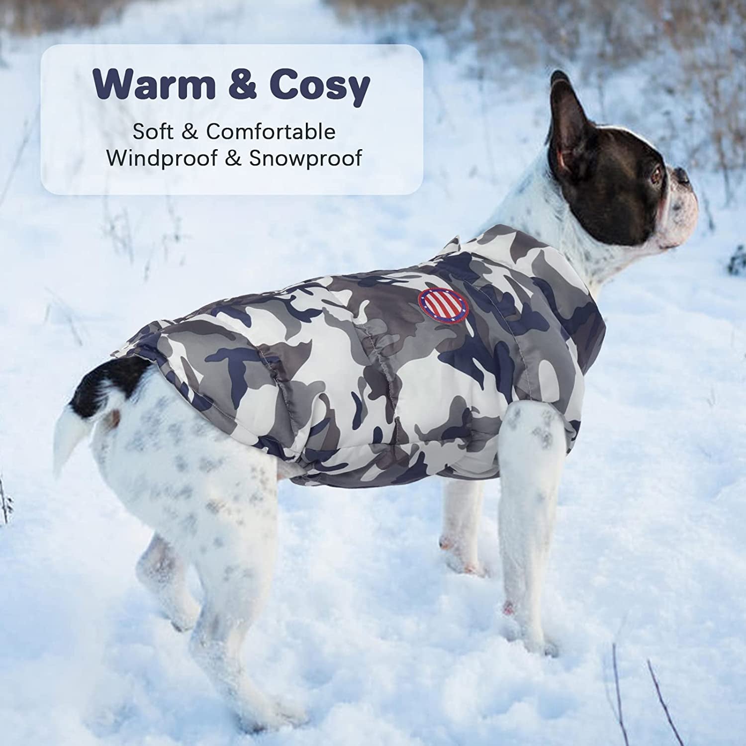 Kuoser Dog Winter Coat Padded Vest, Windproof Dogs Puffer Jacket, Warm Soft Puppy Cold Weather Clothes Doggie Insulated Outwear, Lightweight Pet Winter Outdoor Costume for Small Medium Dogs, XS-XL Animals & Pet Supplies > Pet Supplies > Dog Supplies > Dog Apparel Kuoser   