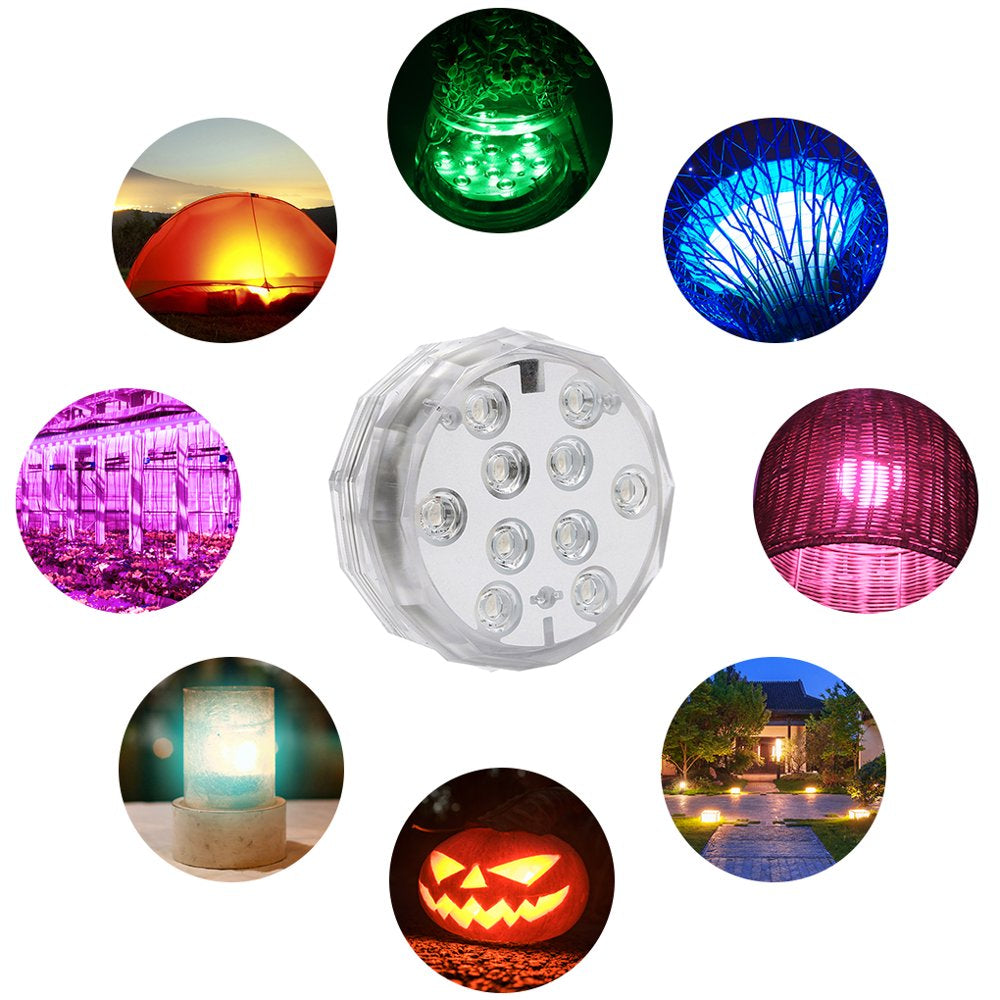 Elenxs Aquarium Light IP67 Waterproof LED RGB Underwater Lamp Remote Control Decoration Night Lamp Animals & Pet Supplies > Pet Supplies > Fish Supplies > Aquarium Lighting Elenxs   