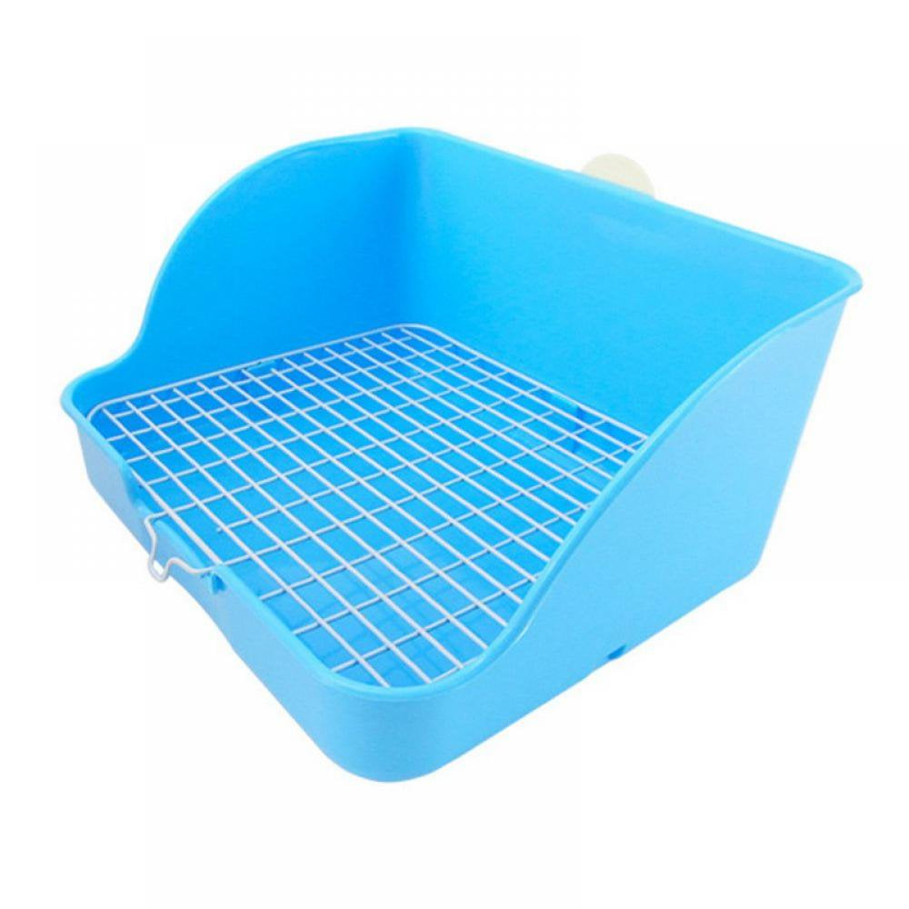 AVAIL Pet Small Rat Toilet Basin, Square Potty Trainer Corner Litter Bedding Box Pet Pan Let Small Animals Develop the Habit of Toileting at a Fixed Point, Dry and Hygienic Animals & Pet Supplies > Pet Supplies > Small Animal Supplies > Small Animal Bedding AVAIL Blue  