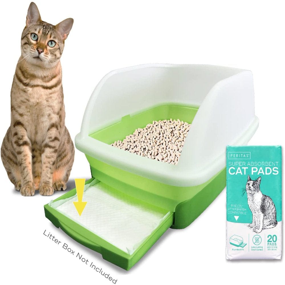 20Ct Peritas Cat Pads | Generic Refill for Tidy Cat Breeze Litter Box Pads System | Tidy Cat Liner Pads for Litter Box | Breeze Cat Litter Pads | Breeze Pads Refills 16.9” X 11.4” Animals & Pet Supplies > Pet Supplies > Cat Supplies > Cat Litter 1803F   