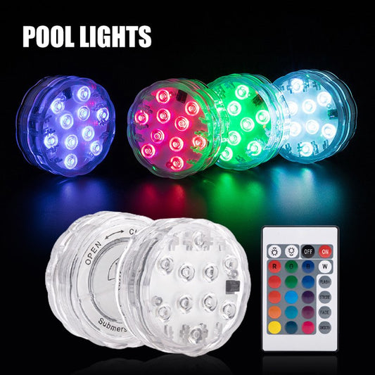 Submersible LED Light Cordless RGB IP68 Waterproof Multi Colors Pool Light with Remote Control for Pond Aquariums Garden New Animals & Pet Supplies > Pet Supplies > Fish Supplies > Aquarium Lighting ALEXTREME   