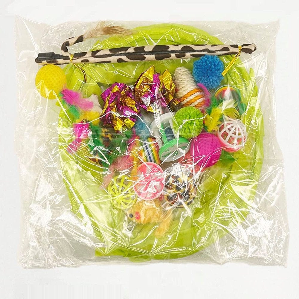 21 Pcs Cat Toys Kitten Toys Assortments, Pet Toy Set Including Way Tunnel, Interactive Cat Teaser, Fluffy Mouse, Crinkle Balls for Cat, Kitty, Kitten Animals & Pet Supplies > Pet Supplies > Cat Supplies > Cat Toys DIYAREA   