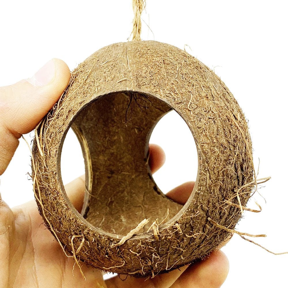 2114 Three Hole Coco Nest Hut Bird Toy Animals & Pet Supplies > Pet Supplies > Bird Supplies > Bird Toys Bonka Bird Toys   